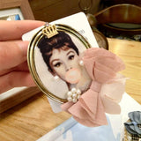 Plaid Brooch Badges Beauty Pearl Classic Accessories Pins Lady Corsage Brooches