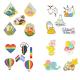 Chemical Experiment Dinosaur Balloon Planet Enamel Pins Set