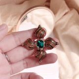 Retro Baroque Cross Brooch - High-Grade Exotic Accessory