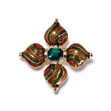 Retro Baroque Cross Brooch - High-Grade Exotic Accessory