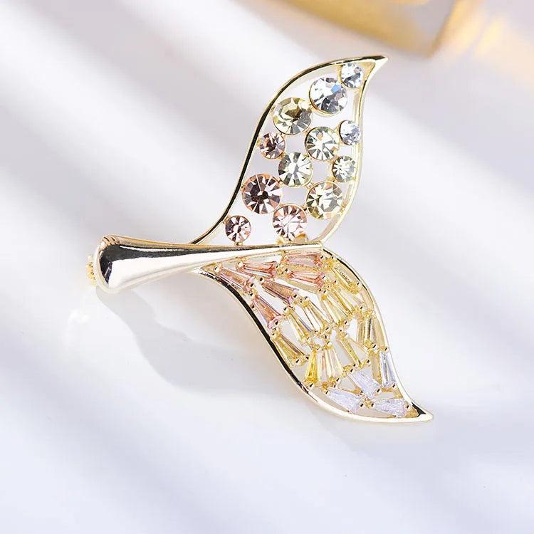 Mermaid Tail Brooch Pin Daily Wild Clothing Accessories Corsage Ins