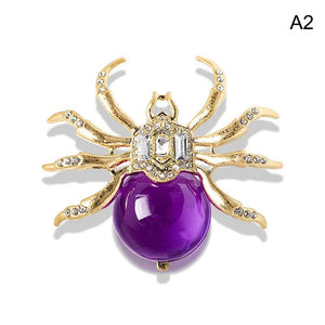 Crystal Spider Frog Brooches Cartoon Pins Wedding Accessories
