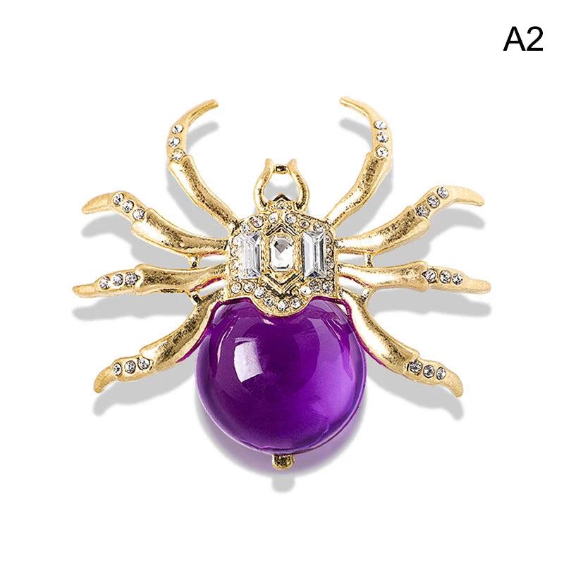 Crystal Spider Frog Brooches Cartoon Pins Wedding Accessories
