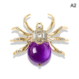 Crystal Spider Frog Brooches Cartoon Pins Wedding Accessories
