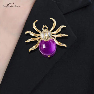 Crystal Spider Frog Brooches Cartoon Pins Wedding Accessories