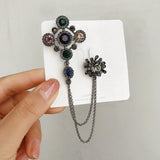 Chic Pearl Tassel Chain Brooch Spring Autumn Party Accessory