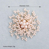 Efily Full Pearl Flower Snowflake Brooches For Women