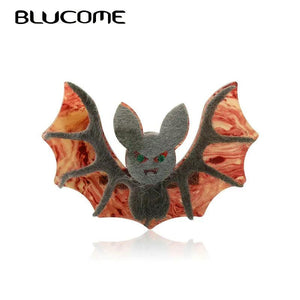 Vivid Acrylic Bat Brooch Sweater Pendant Leather Fiber Animal Brooch