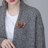 Vivid Acrylic Bat Brooch Sweater Pendant Leather Fiber Animal Brooch