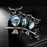 Rhinestone Owl Brooch Pin Alloy Charming Clip Women Corsage Jewelry
