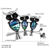 Rhinestone Owl Brooch Pin Alloy Charming Clip Women Corsage Jewelry