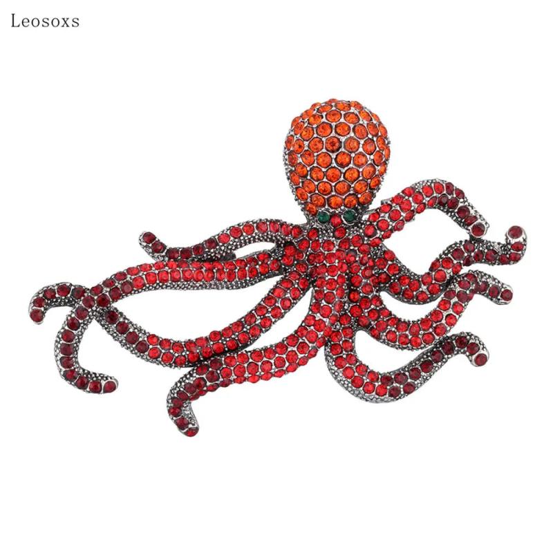 Leosoxs Retro Animal Lizard Octopus Brooch