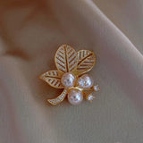 Flower Pearl Animal Elephant Deer Brooch Jewelry for Wedding
