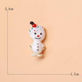 Enamel Snowman Brooch Rhinestone Christmas Year Brooch Pins
