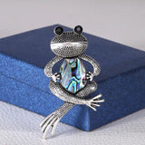 Retro Shell Frog Brooch for Party Casual Animal Brooch