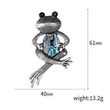 Retro Shell Frog Brooch for Party Casual Animal Brooch