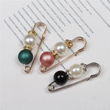 10pcs Double Pearl Pins For Women Female Brooches Clothes Accessories