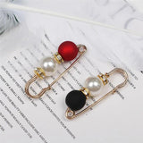 10pcs Double Pearl Pins For Women Female Brooches Clothes Accessories