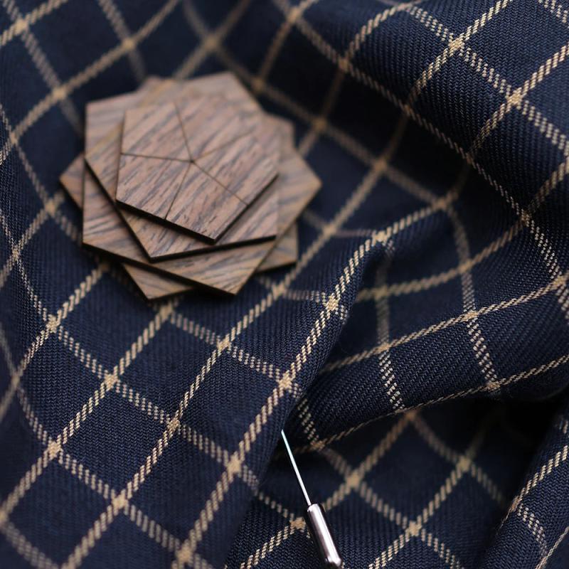 Wood Retro Wedding Men's Jewelry Accessories Vintage Shape Suits Brooch Pin