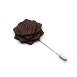 Wood Retro Wedding Men's Jewelry Accessories Vintage Shape Suits Brooch Pin