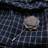 Wood Retro Wedding Men's Jewelry Accessories Vintage Shape Suits Brooch Pin