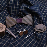 Wood Retro Wedding Men's Jewelry Accessories Vintage Shape Suits Brooch Pin