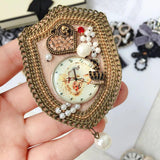 Vintage Baroque Tassel Pendant Brooch Chain Pin