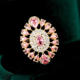 Green Cubic Zirconia Eye Brooch Pins Plated Corsage Accessories