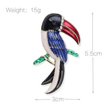 Alloy Enamel Parrot Brooch Scarf Buckle Clothing Accessory