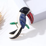 Alloy Enamel Parrot Brooch Scarf Buckle Clothing Accessory