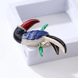 Alloy Enamel Parrot Brooch Scarf Buckle Clothing Accessory
