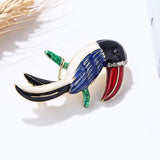 Alloy Enamel Parrot Brooch Scarf Buckle Clothing Accessory