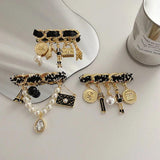 Vintage Flower Tassel Brooch for Women