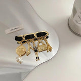 Vintage Flower Tassel Brooch for Women