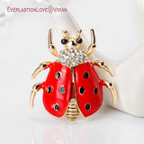 Star brooch of Ladybug lady and girl insect jewelry