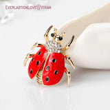 Star brooch of Ladybug lady and girl insect jewelry