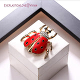 Star brooch of Ladybug lady and girl insect jewelry