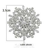 Rotatable Spinner Snowflake Brooch for Women XZ277 SSH