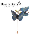 Beaut&Berry Fabric Butterfly Ladies Brooch Wedding Gift