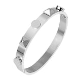 Wedding Pyramid Wafer Bangles For Women Stainless Steel Bangle Bracelet