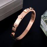 Wedding Pyramid Wafer Bangles For Women Stainless Steel Bangle Bracelet
