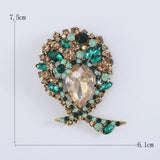 Beaut&Berry Crystal Glass Ladies Brooch 2 Wedding Party Pin