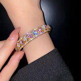 Korea Jewelry Crystal Open Bracelet Women Prom Party