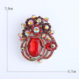 Beaut&Berry Crystal Glass Ladies Brooch Wedding Gift Pin Office Accessories