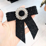 Vintage College Student British Bow Tie Brooches for Women Men