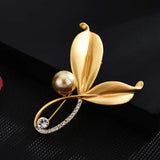 Leaf Zircon Brooch for Women Large Brooch Pin Dress Coat Accessories