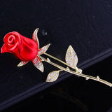 Opal Rose Brooch Pin Flower Dress Jewelry Accessories