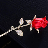 Rose Brooch Temperament Pin Mother's Gift Floral Flower Dress Cheongsam Accessor