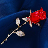 Rose Brooch Temperament Pin Mother's Gift Floral Flower Dress Cheongsam Accessor