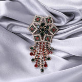 Beaut&Berry Rhinestone Grab Chain Brooch Middle Eastern Style